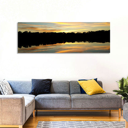 Lake Charles Golden Sunset Wall Art