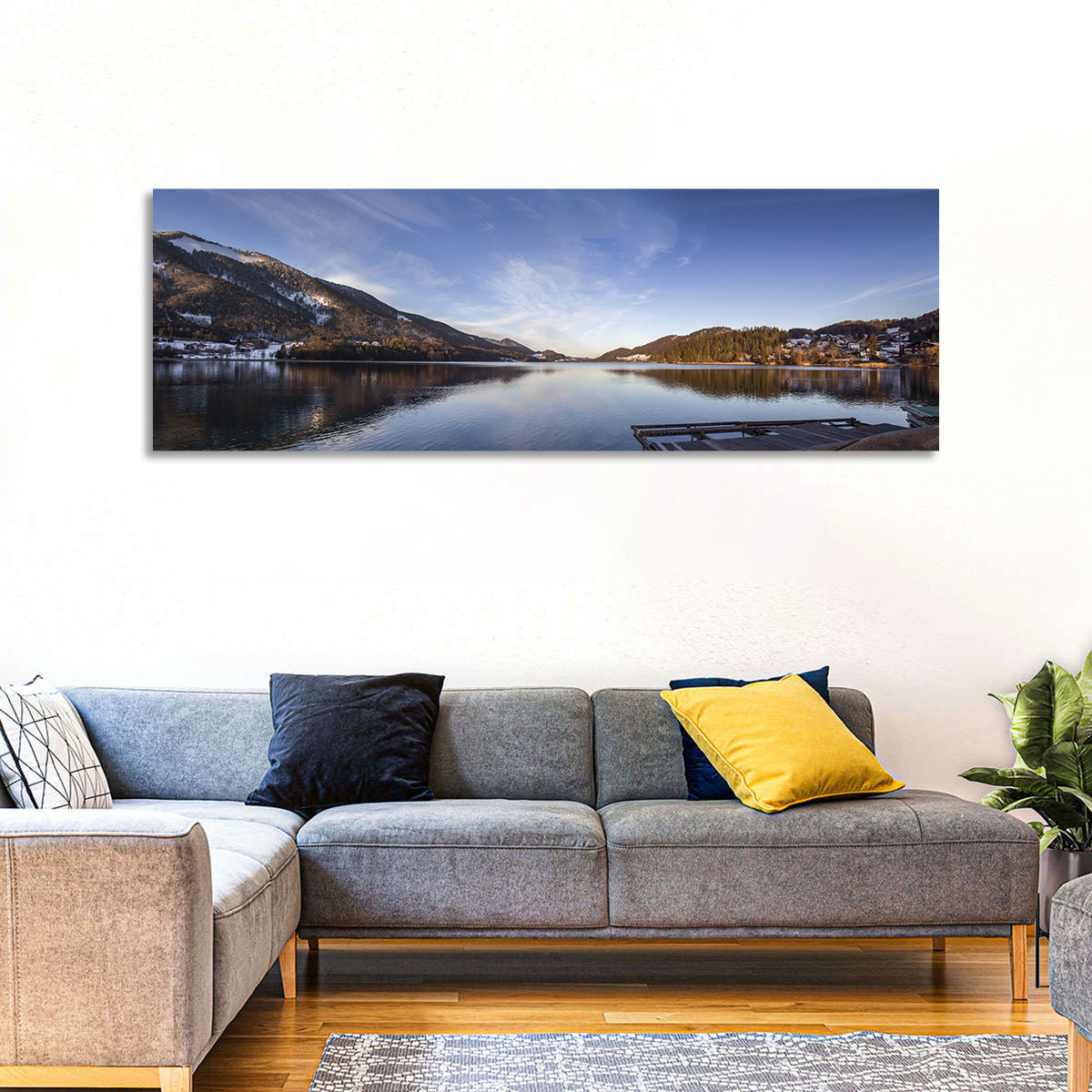 Fuschlsee Dock at Golden Hour Wall Art