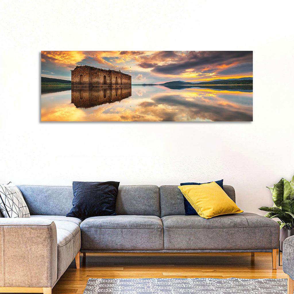 Sunken Church at Zhrebchevo Dam Wall Art