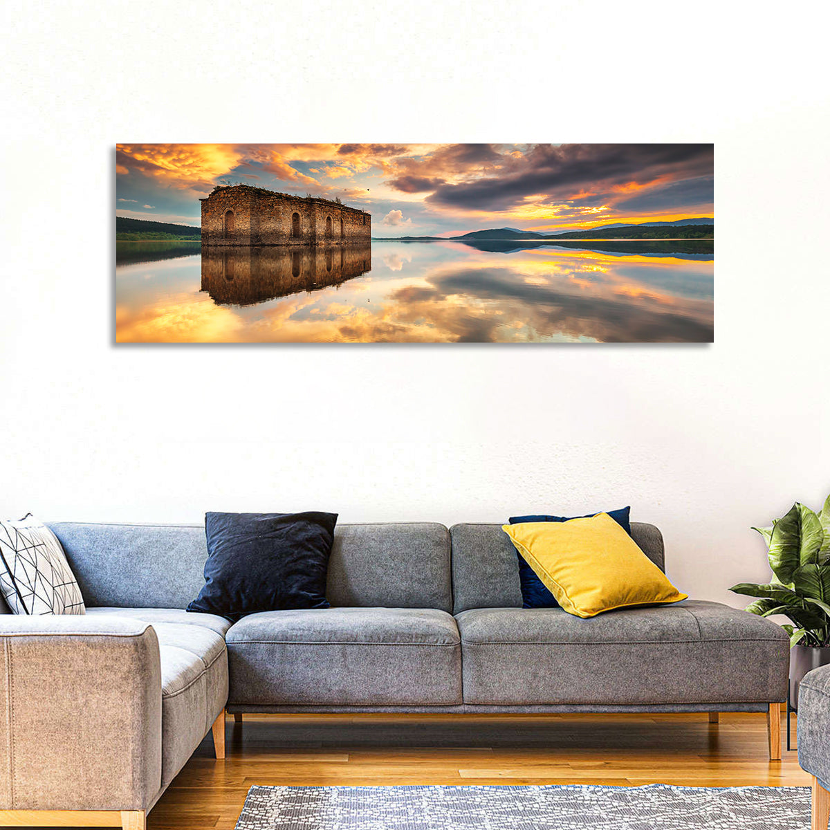 Sunken Church at Zhrebchevo Dam Wall Art