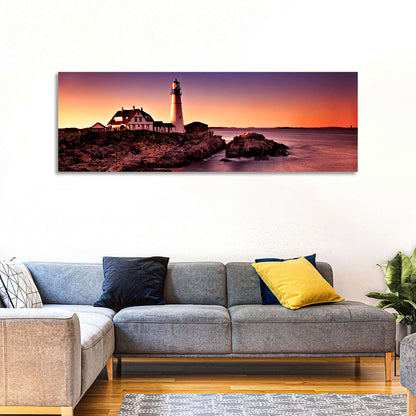 Portland Head Light at Dusk Wall Art