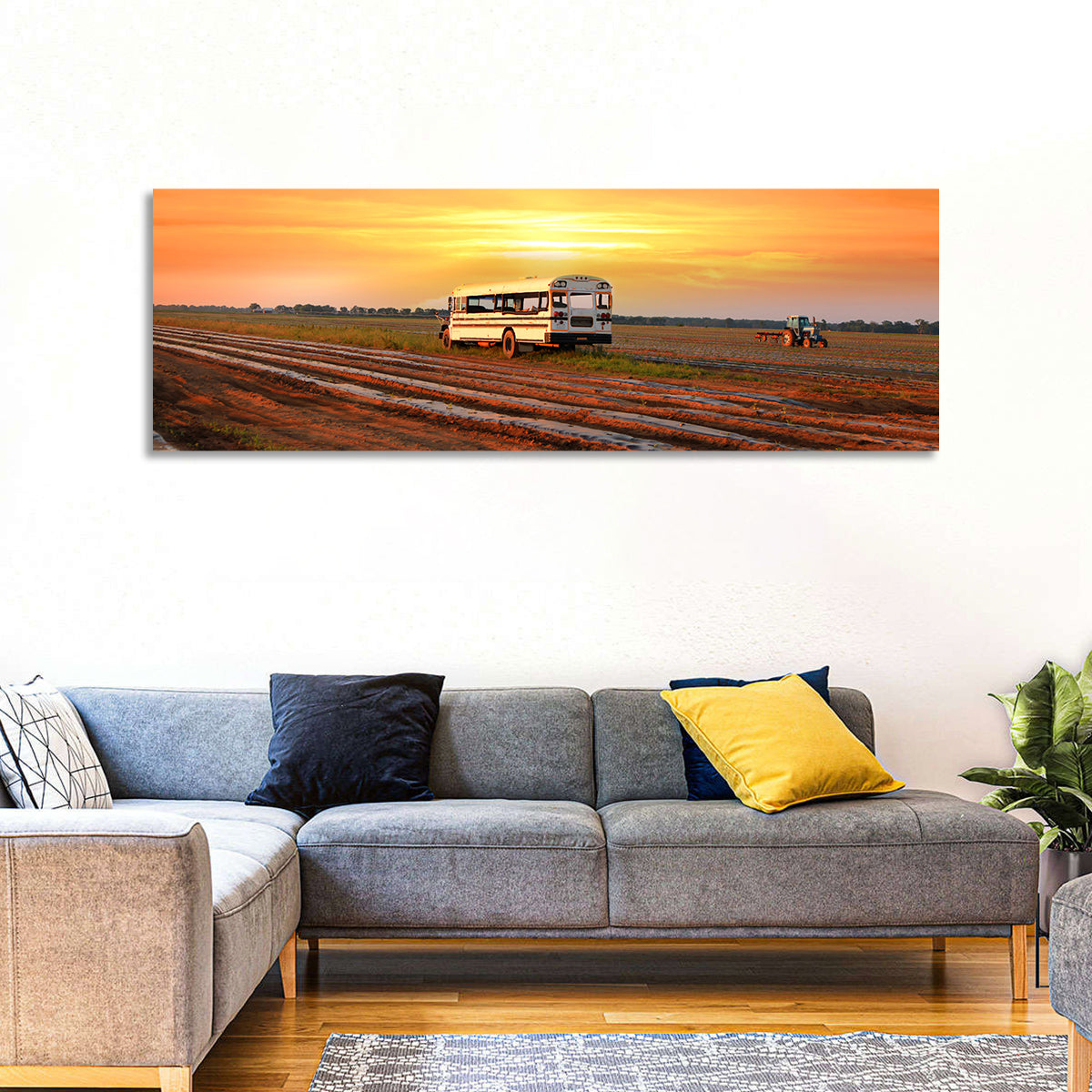Indiana Farm Field at Golden Hour Wall Art
