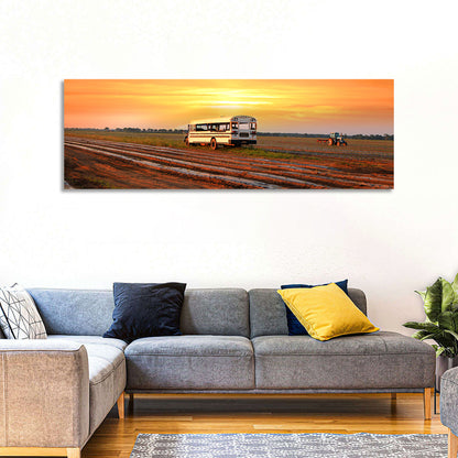 Indiana Farm Field at Golden Hour Wall Art