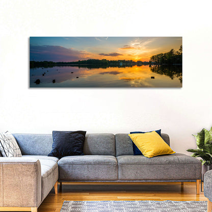 Lake Norman Sunset Reflection Wall Art