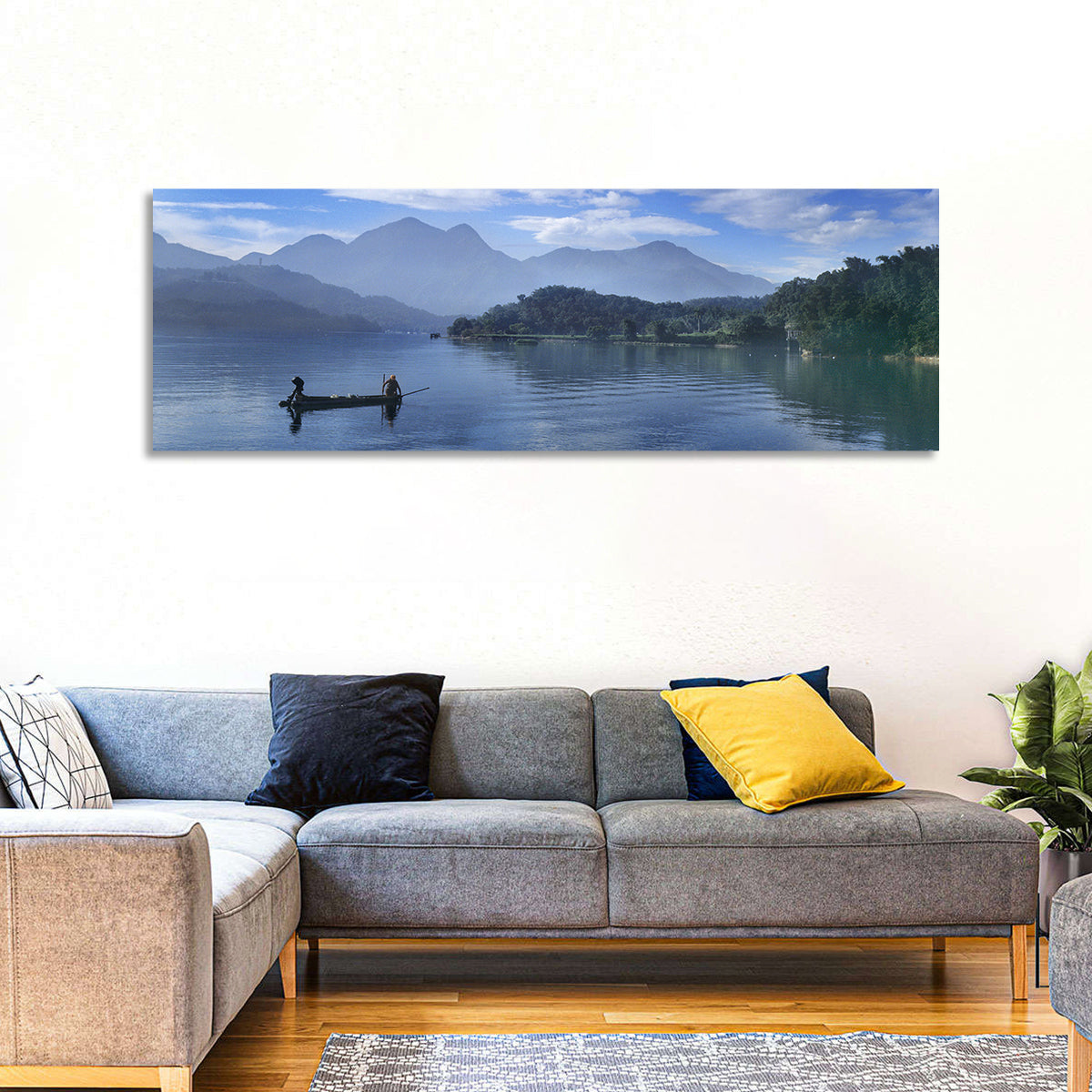Sun Moon Lake Morning Mist Wall Art