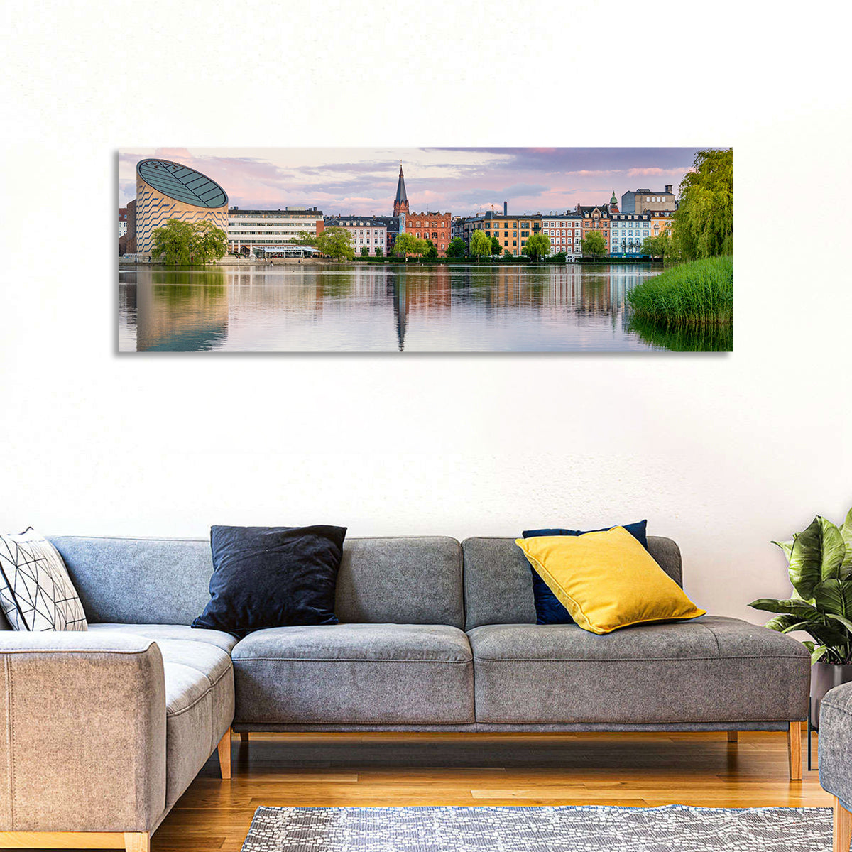 Copenhagen Lake at Sunset Wall Art