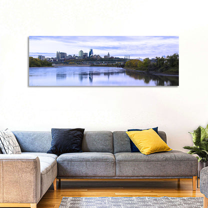 Kansas City Skyline at Dusk Wall Art