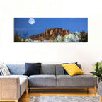 Moonlit Superstition Mountains Arizona Wall Art