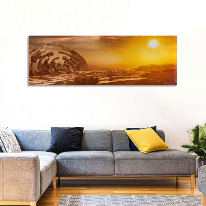 Deserted Alien Planet at Dusk Wall Art