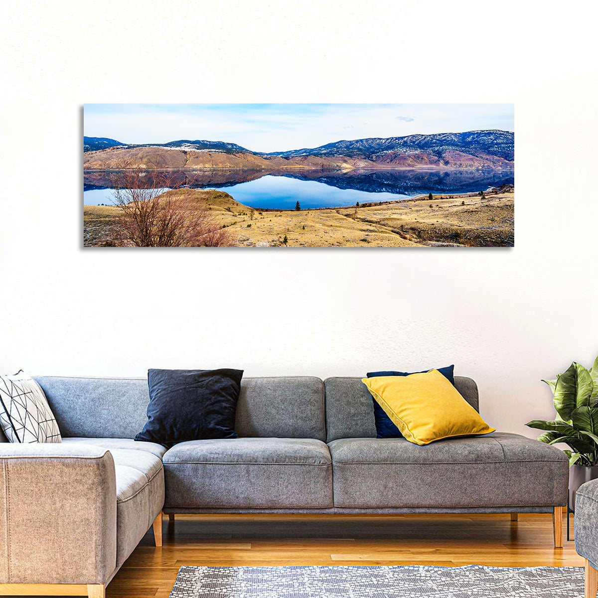 Kamloops Lake Winter Reflection Wall Art