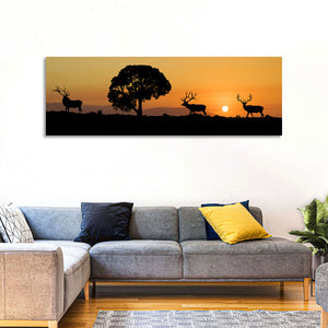 Bull Elk at Sunset Wall Art