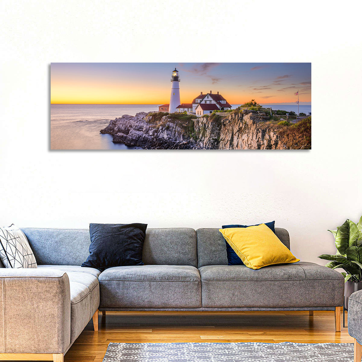 Portland Head Light at Dusk Wall Art