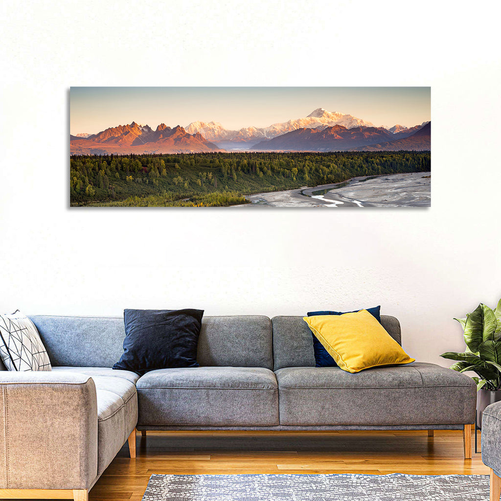 Denali Sunrise Over Boreal Forest Wall Art