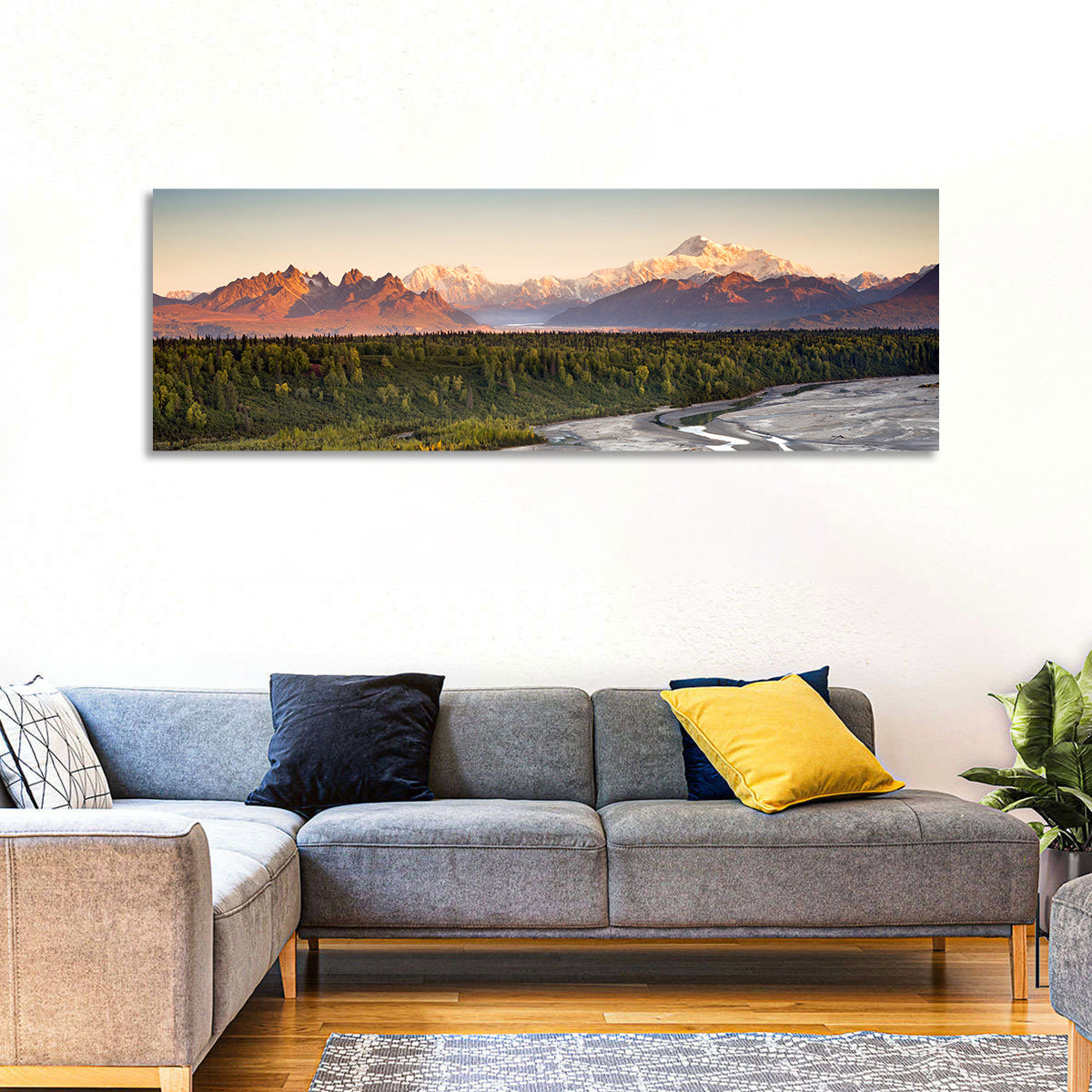 Denali Sunrise Over Boreal Forest Wall Art
