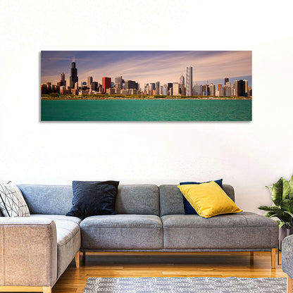 Chicago Skyline Above Lake Michigan Wall Art