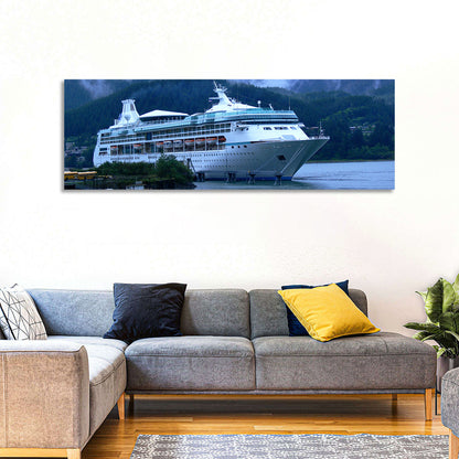 Misty Docked Cruise Ship Wall Art