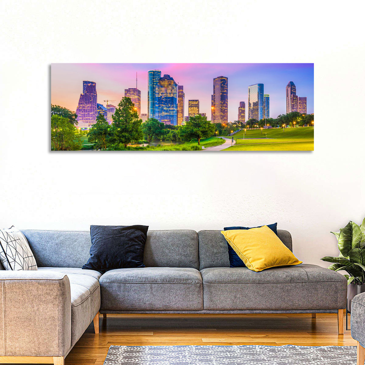 Houston Skyline at Dusk Wall Art