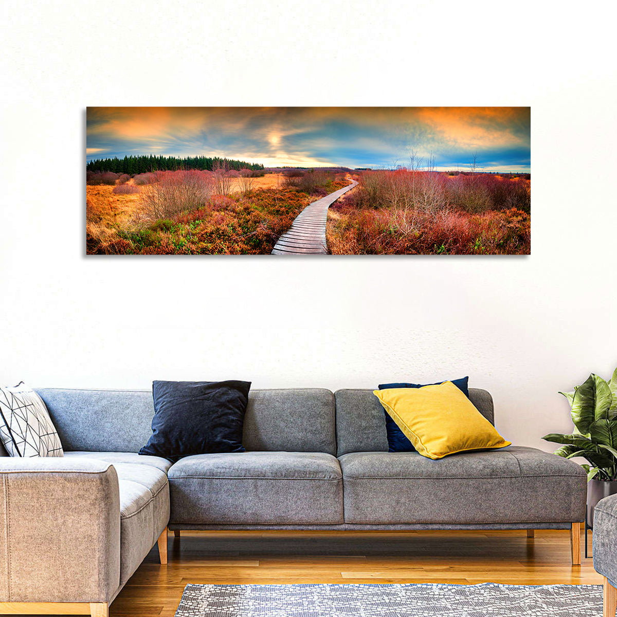 Autumn Wooden Path Wall Art