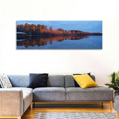 Lake Livingston Pier at Golden Hour Wall Art