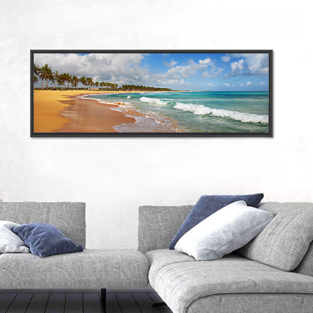 Palm Lined Tropical Coast Wall Art