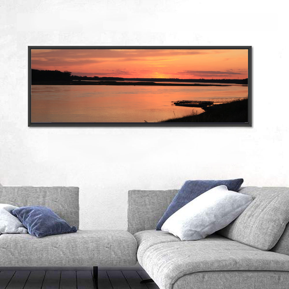 Missouri River Sunset at Dusk Wall Art