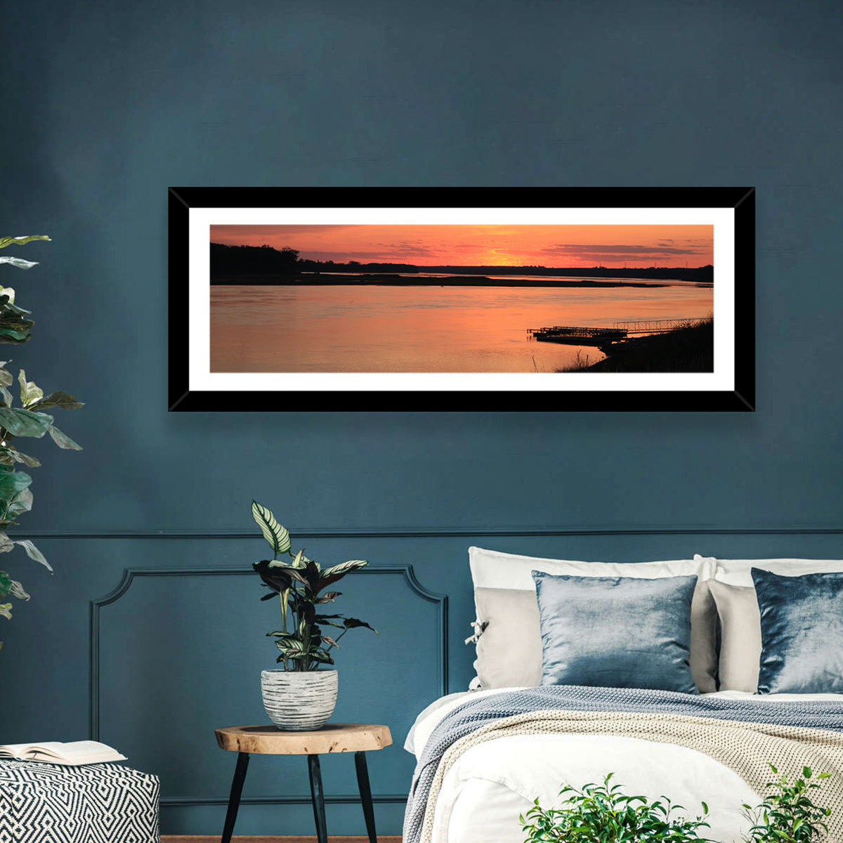 Missouri River Sunset at Dusk Wall Art