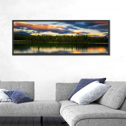 Herbert Lake Sunset Reflection Wall Art
