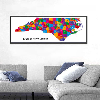State of North Carolina Map Wall Art