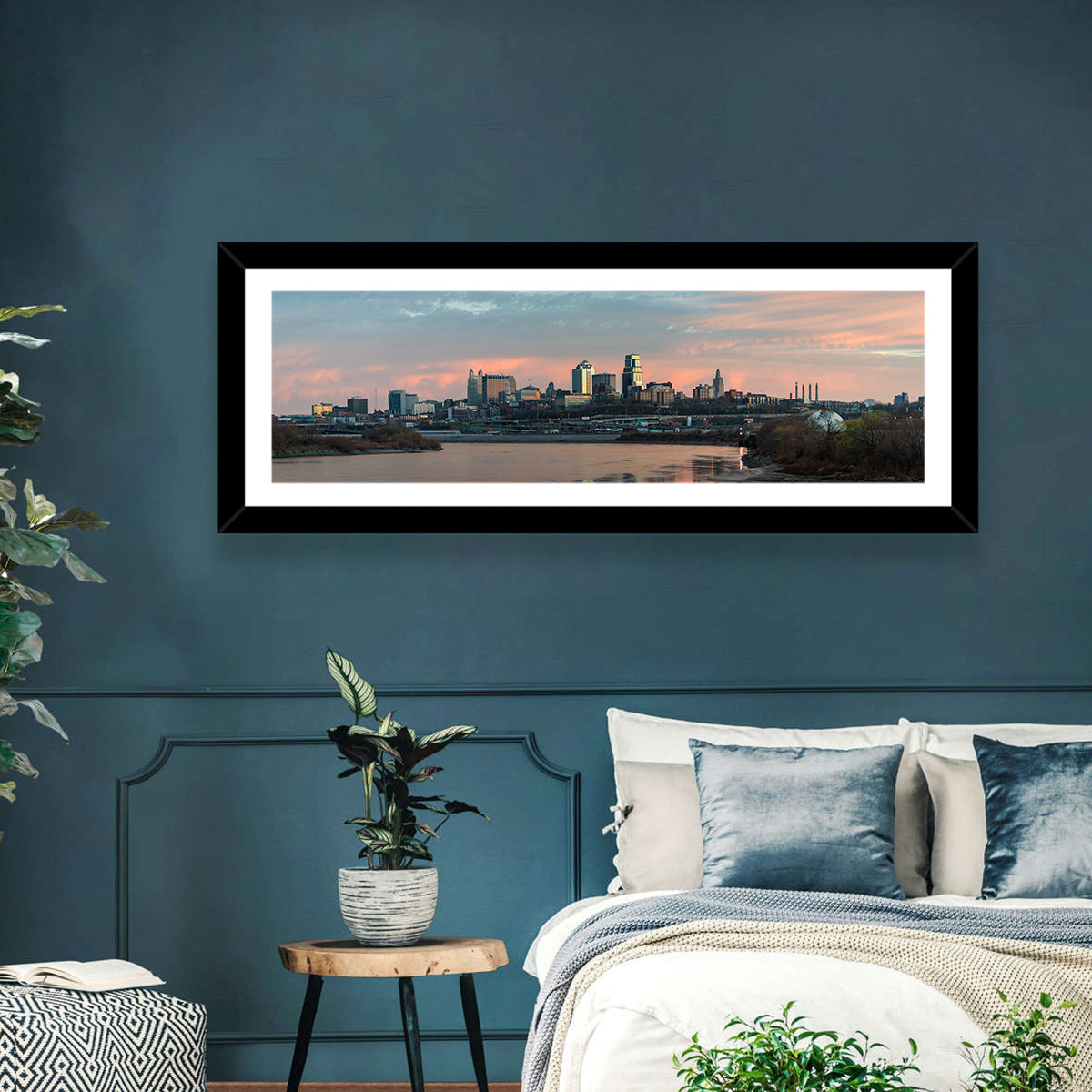 Kansas City Sunset Skyline Wall Art