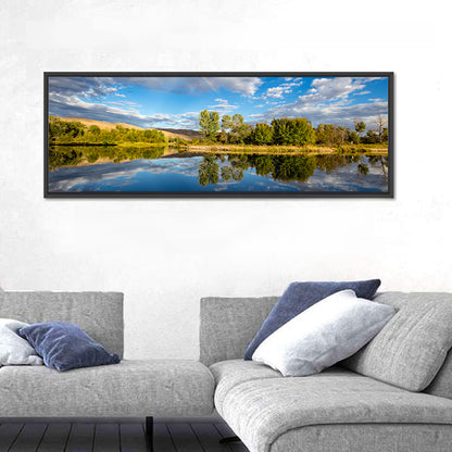 Boise River Rainbow Reflection Wall Art