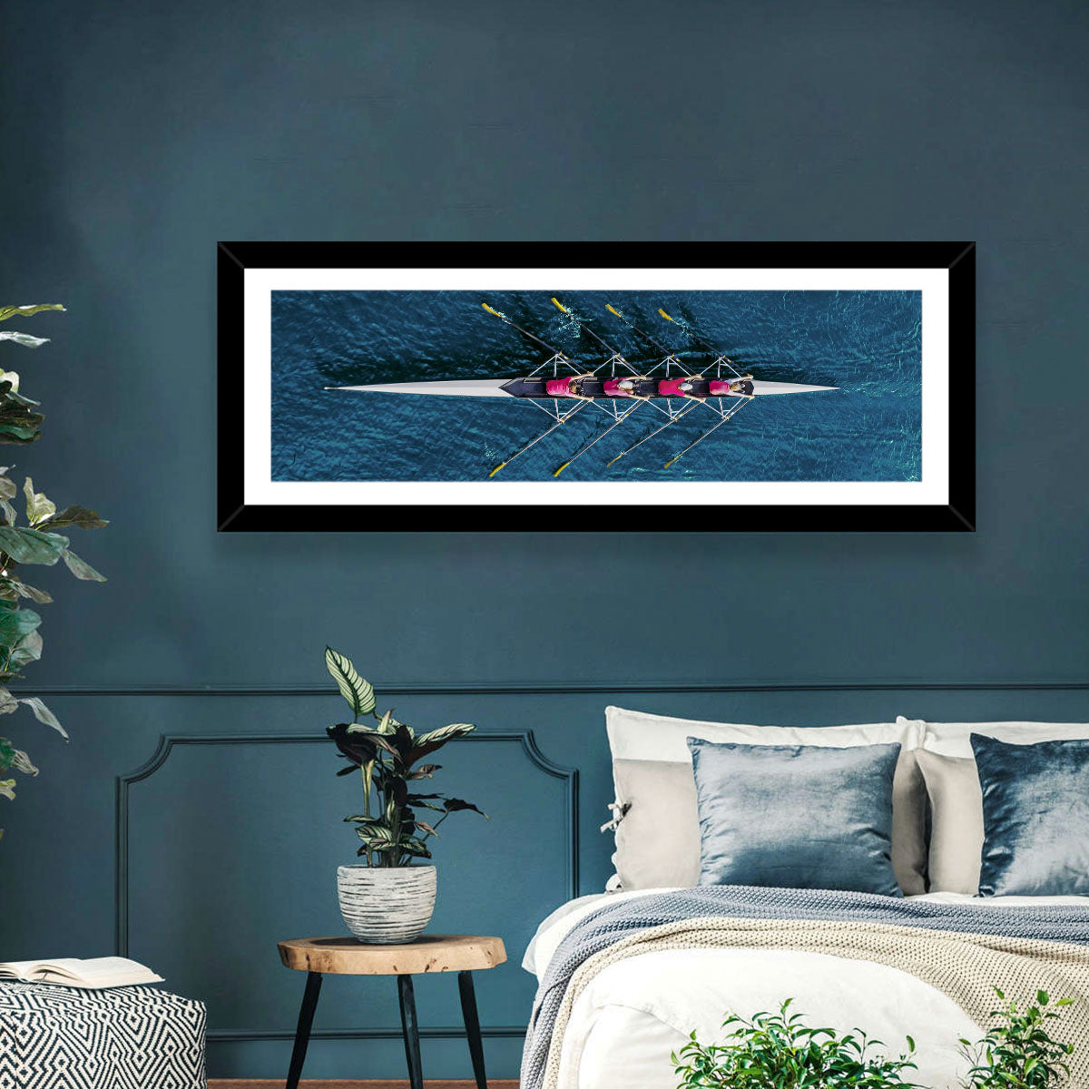 Four Rowers in Pink Shirts Wall Art