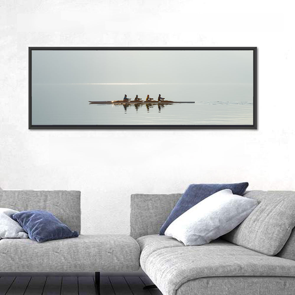 Rowing In Lake Lugano Wall Art