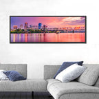 Little Rock Sunset Skyline Wall Art