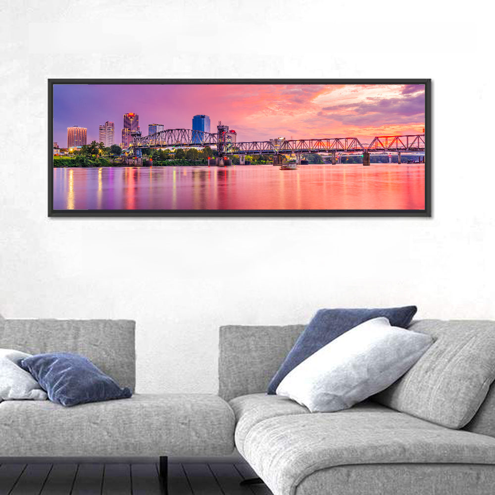 Little Rock Sunset Skyline Wall Art