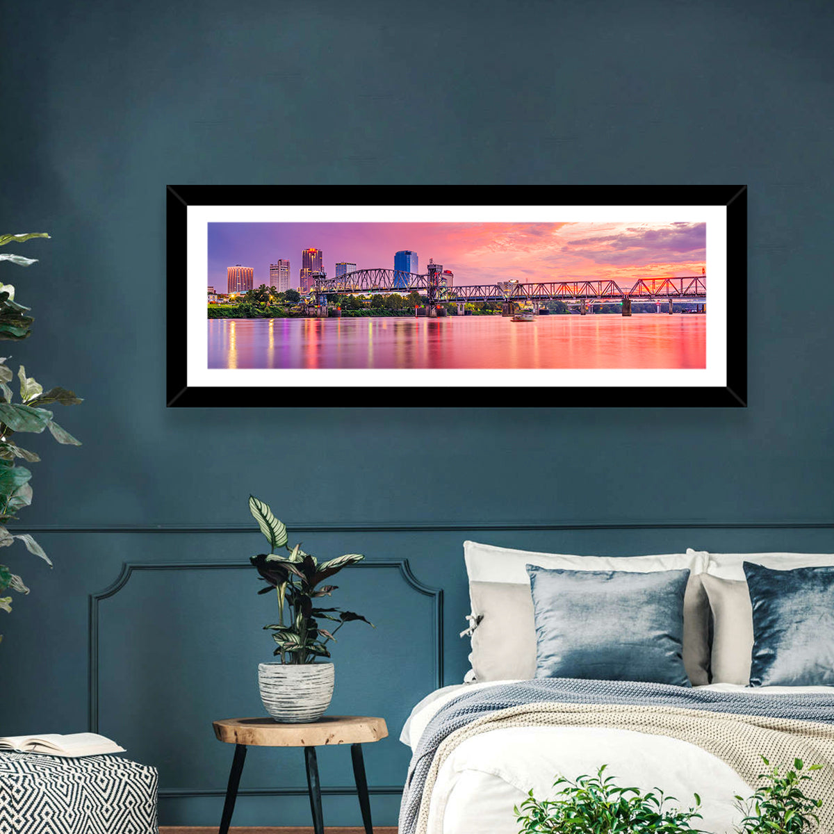 Little Rock Sunset Skyline Wall Art