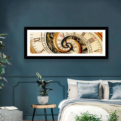 Steampunk Spiral Clock Wall Art