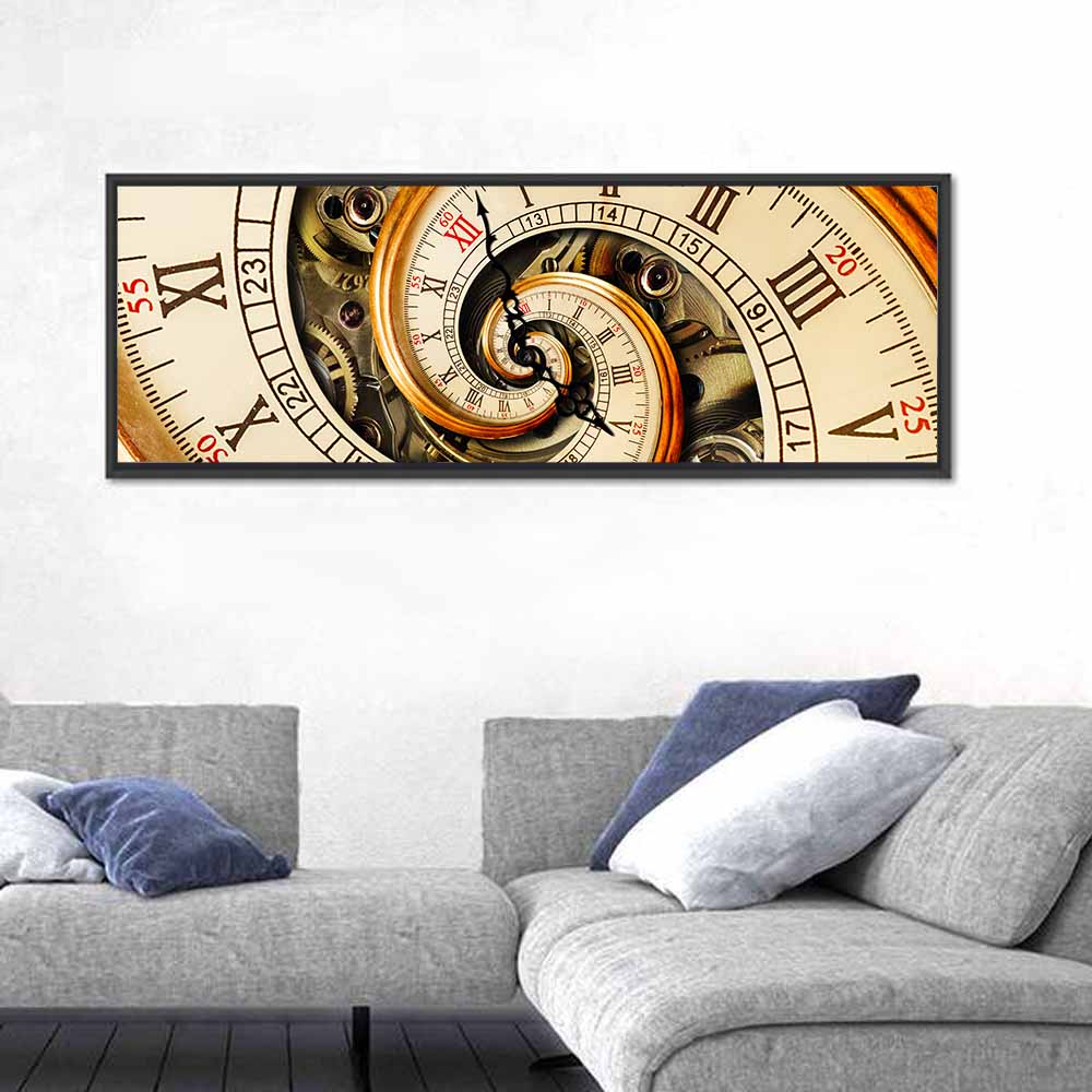 Steampunk Spiral Clock Wall Art