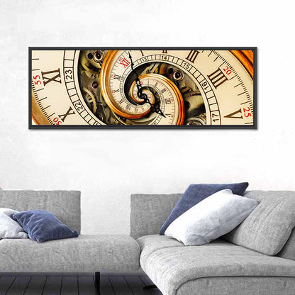 Steampunk Spiral Clock Wall Art