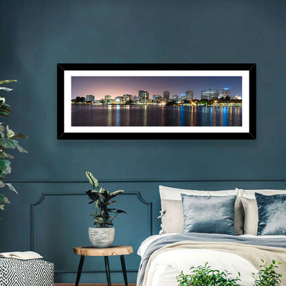 Oakland Skyline Over Lake Merritt Wall Art