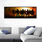 Silhouetted Infantry Line Wall Art