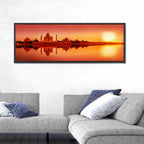 Taj Mahal Sunset Wall Art