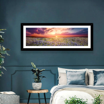 Texas Bluebonnet Sunset Wall Art