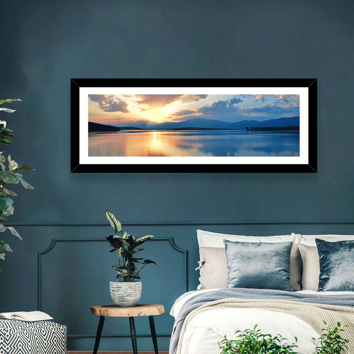 Sunset Over Lake Wall Art