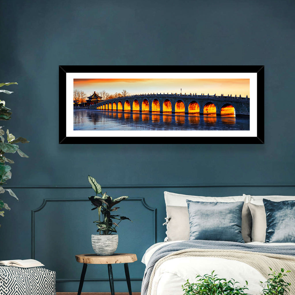 Seventeen-arch Bridge at Golden Hour Wall Art