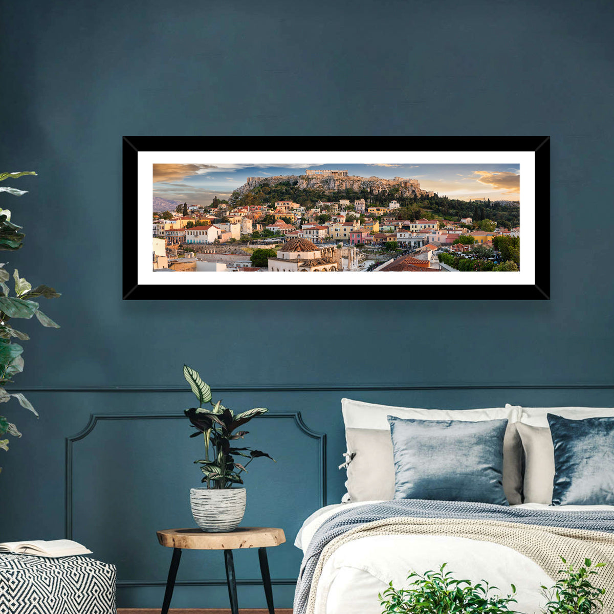 Acropolis and Parthenon Over Athens at Golden Hour Wall Art