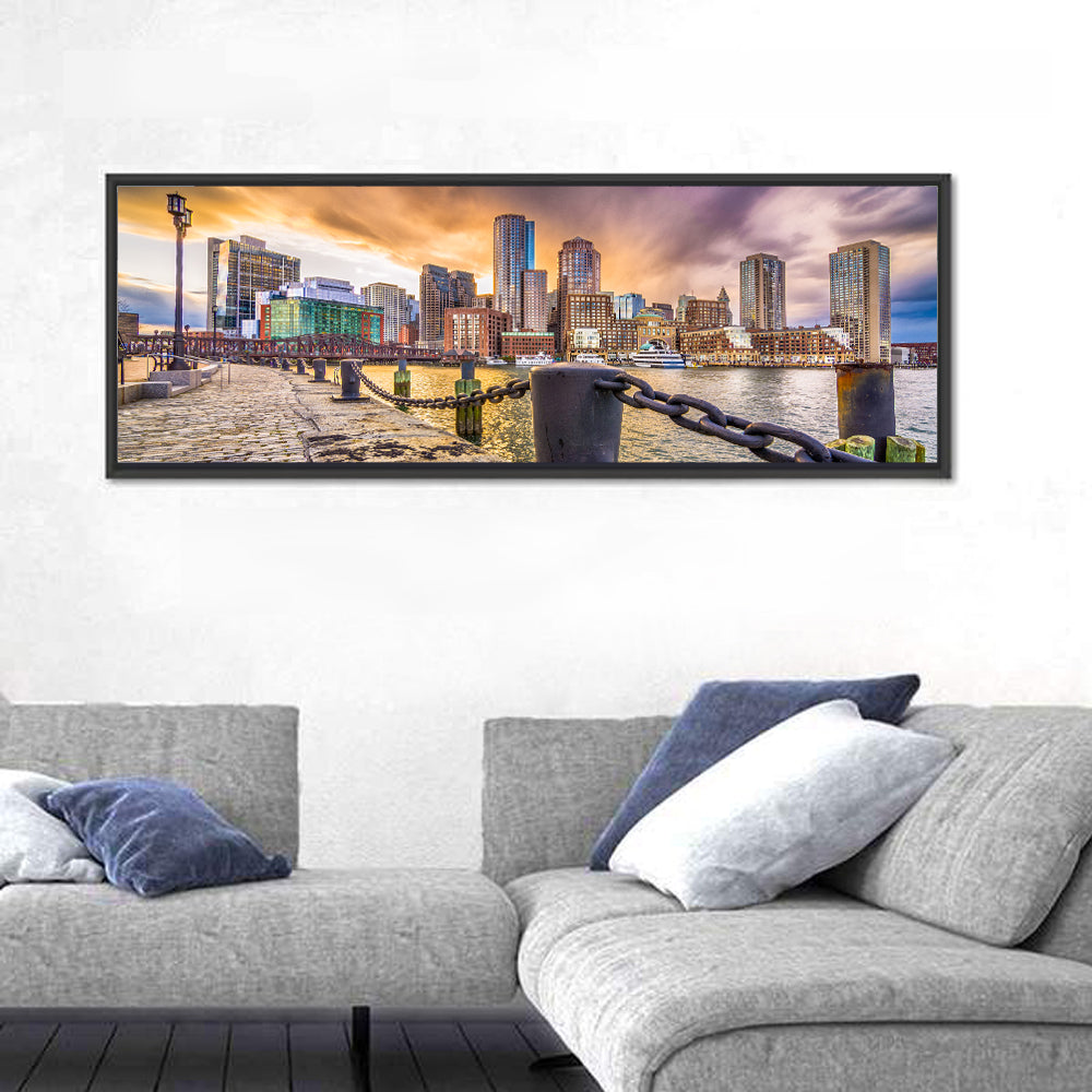 Boston Harbor at Dusk Wall Art