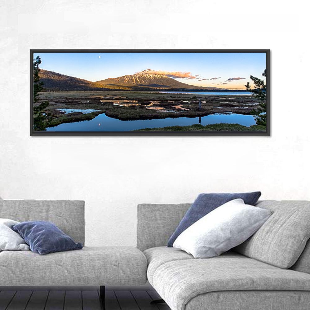 Mount Bachelor Moonlit Sunset Wall Art
