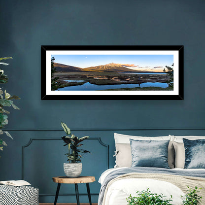 Mount Bachelor Moonlit Sunset Wall Art