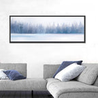 Misty Winter Forest Illustration Wall Art