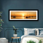 Lake Mendota Golden Sailboats Wall Art